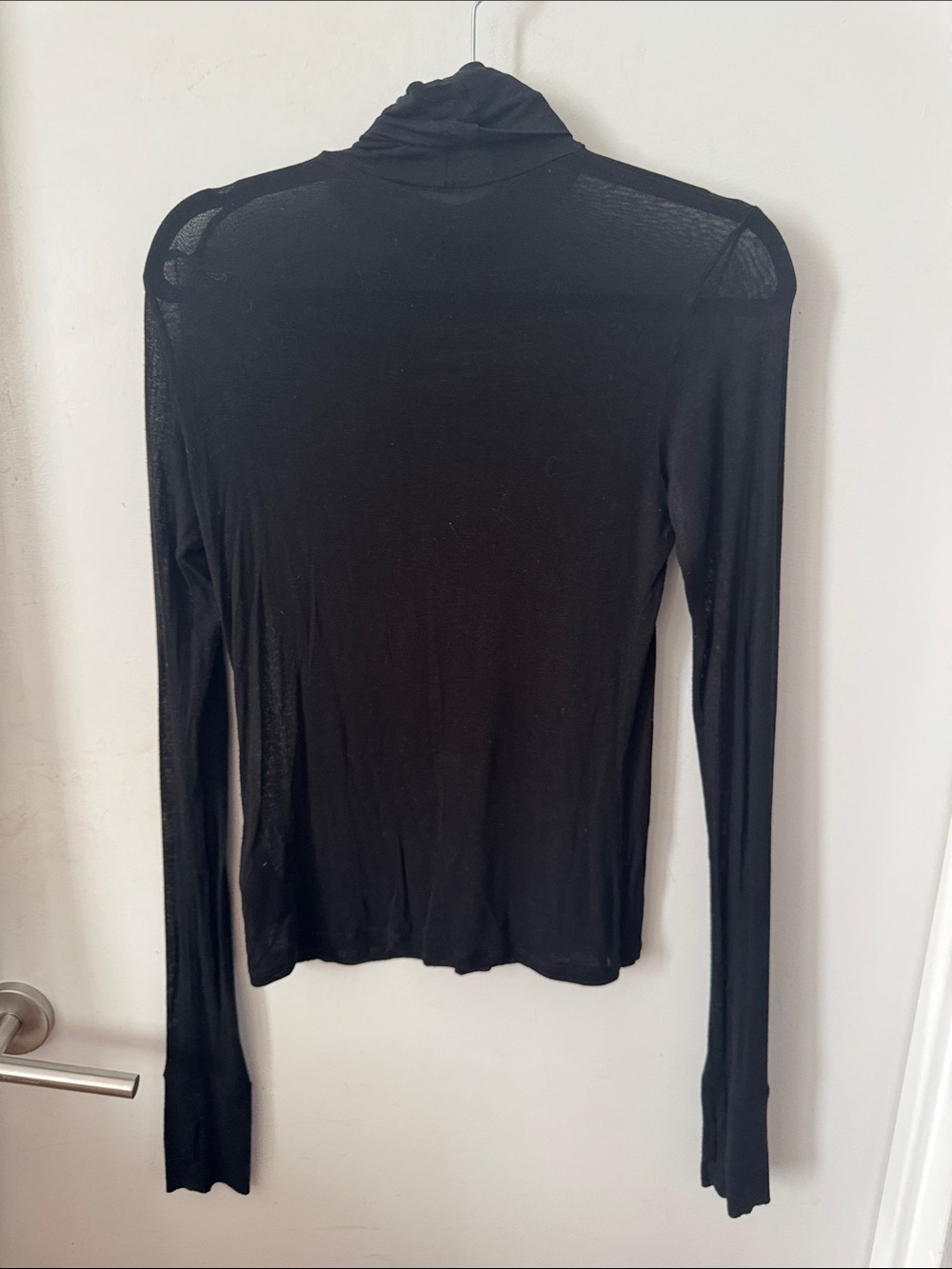 Marcella NYC Black ELOISE SHEER TURTLENECK - Picture 3 of 4